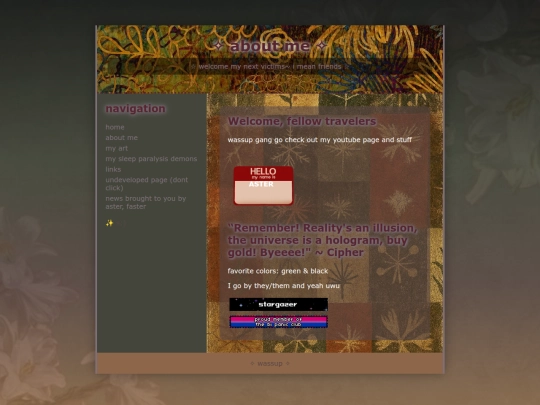 aboutmepage screenshot