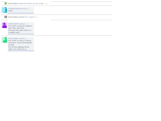 interests/facenook/wall screenshot