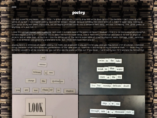 secrets/poetry screenshot