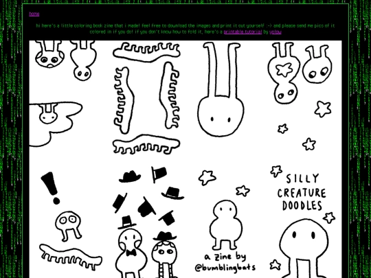 sillycreaturezine screenshot