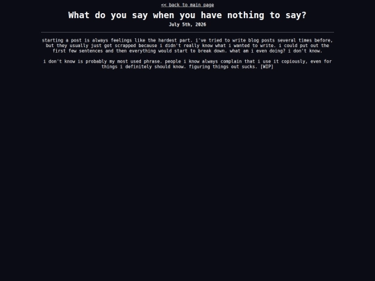 nothingtosay screenshot