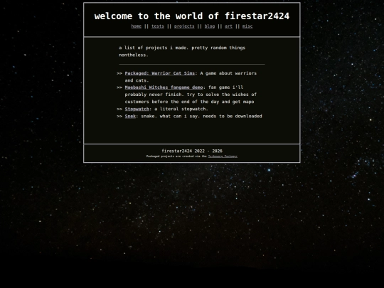 projects screenshot