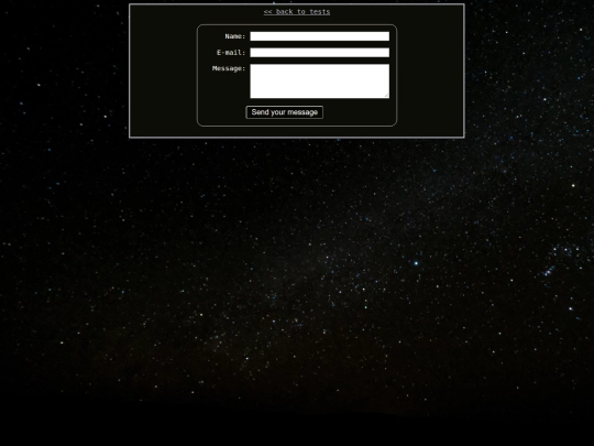 tests/form-test screenshot