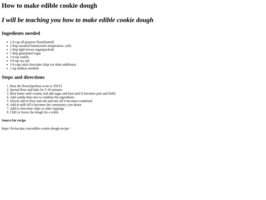 cookiedoughreciple screenshot