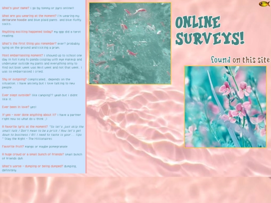 surveys screenshot