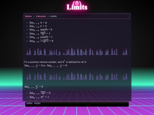 math/cal/limits screenshot