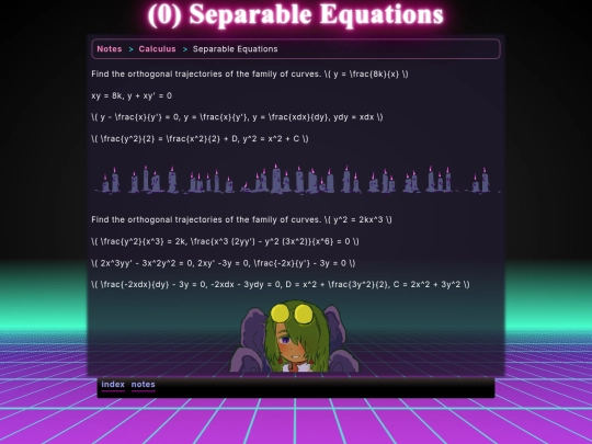 math/cal/sep-eqt screenshot