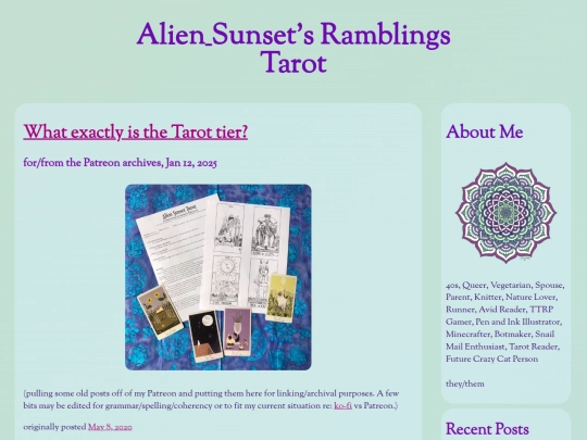 blog/tags/tarot screenshot