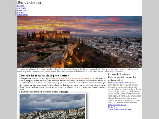 marketing/granada/dondedormir screenshot