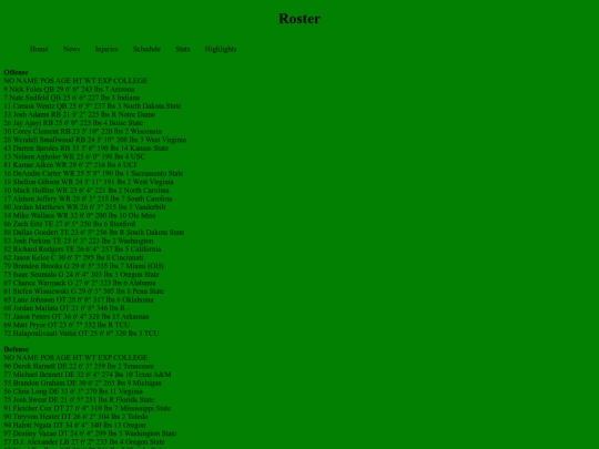 roster/roster screenshot