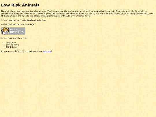 Subpage screenshot