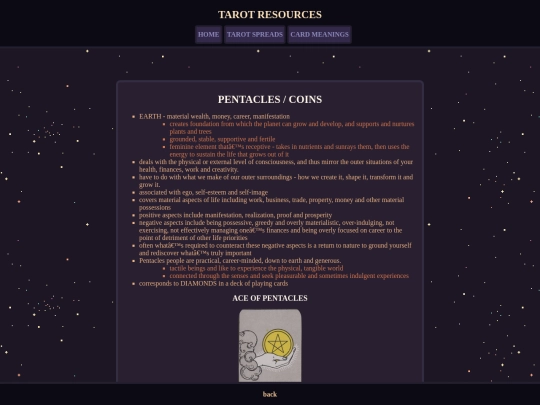 minor/pentacles screenshot