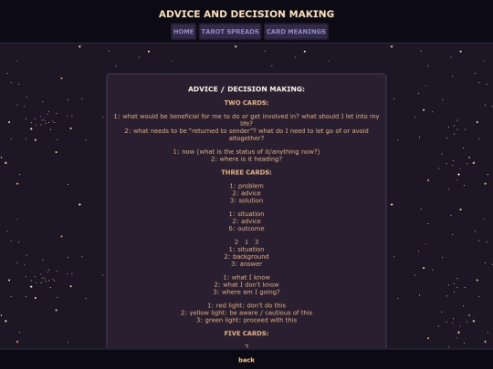 spreads/advice screenshot