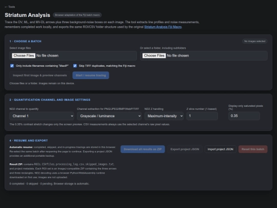 striatum-analysis screenshot