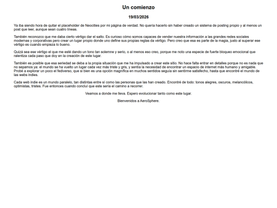 blog/UnComienzo screenshot