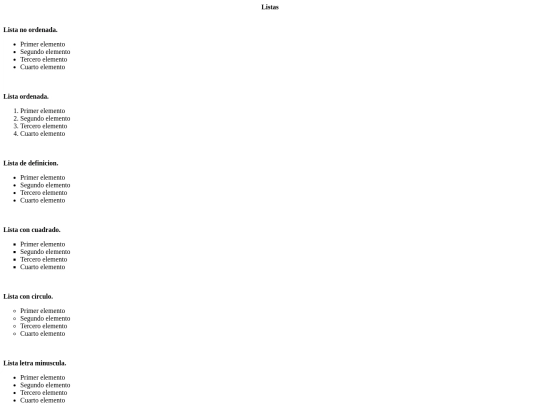 listas screenshot