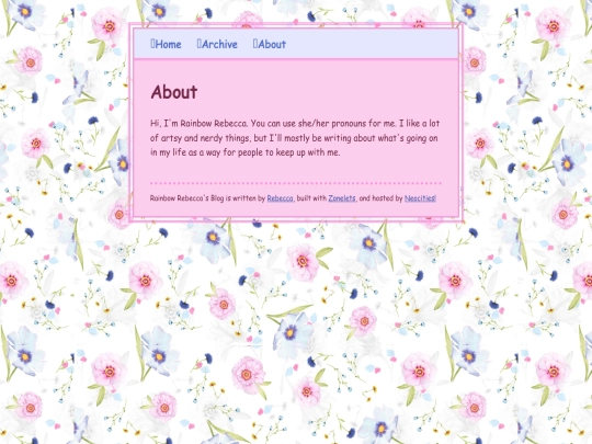 blog/about screenshot