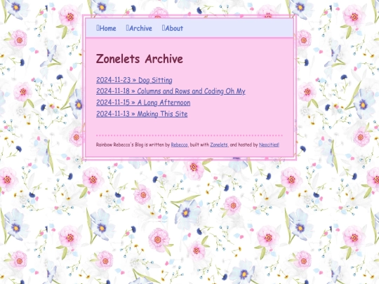 blog/archive screenshot