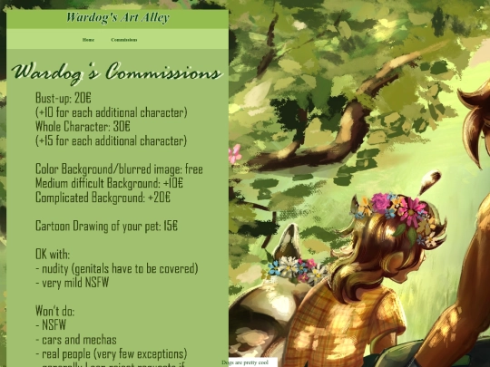 commissions screenshot