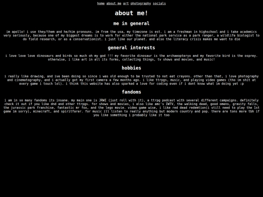 aboutme screenshot