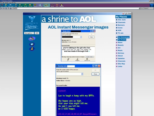 aol/aim screenshot