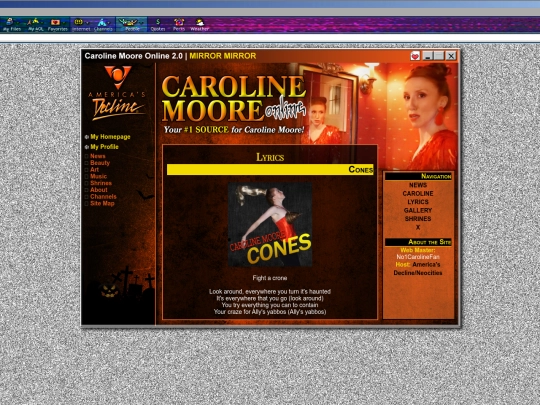 caroline/cones-lyrics screenshot