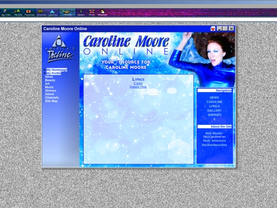 caroline/lyrics screenshot