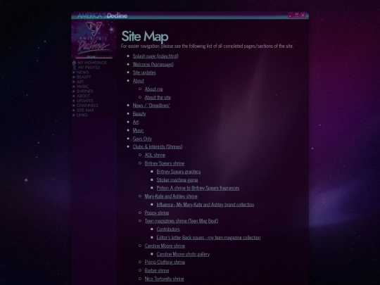 sitemap screenshot