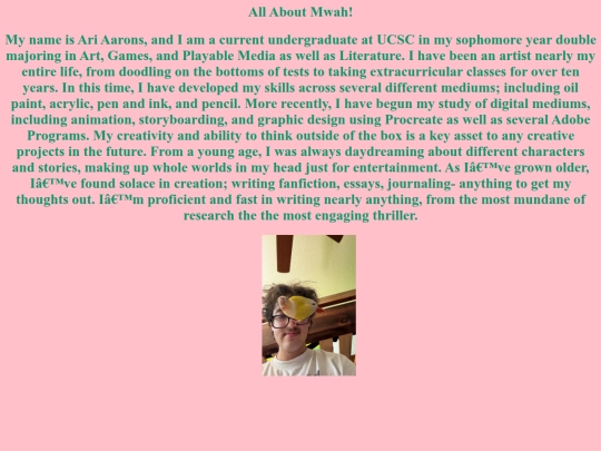 aboutme screenshot