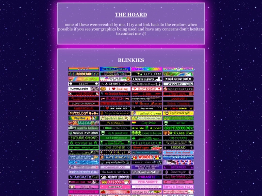 personal site/hoard screenshot