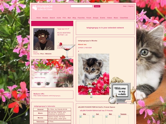 personal site/twinklemyspace screenshot