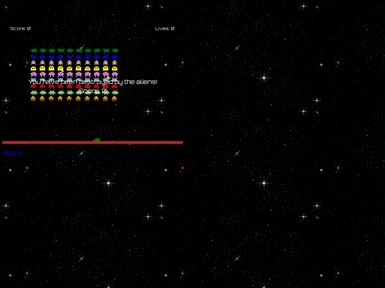 spaceinvaders screenshot