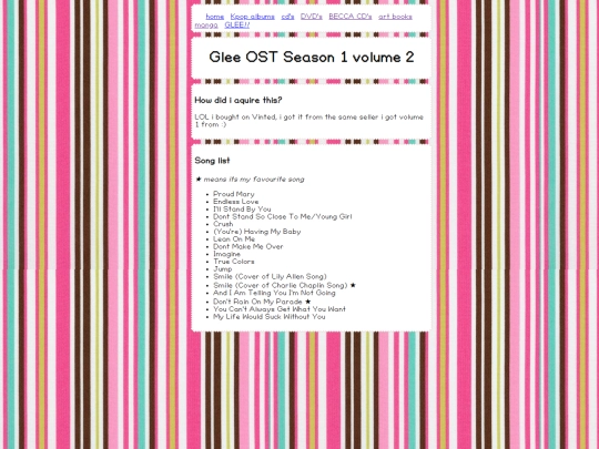 glee stuff/gleecd5 screenshot