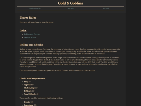 playerRules screenshot
