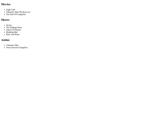 pages/moviesshows screenshot