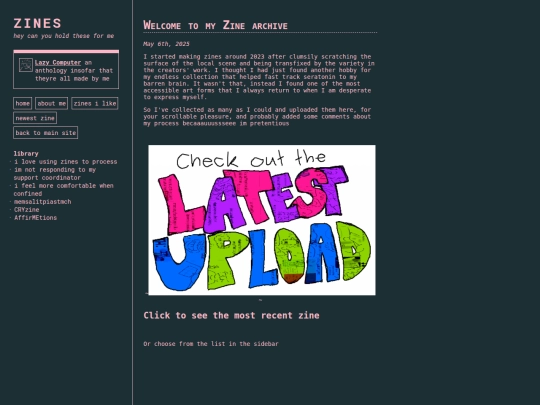zines screenshot