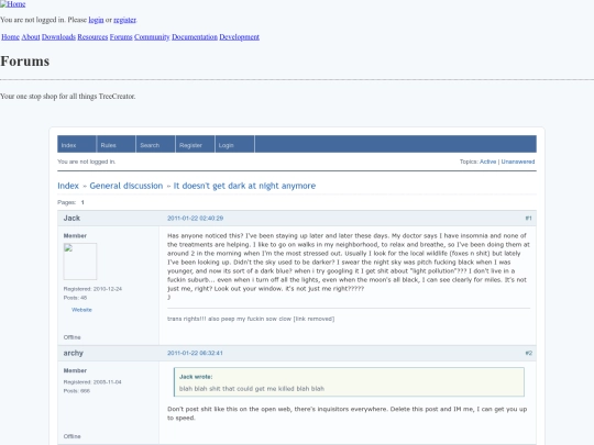 tutorials/forums screenshot