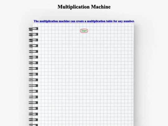 multiplicationmachine screenshot