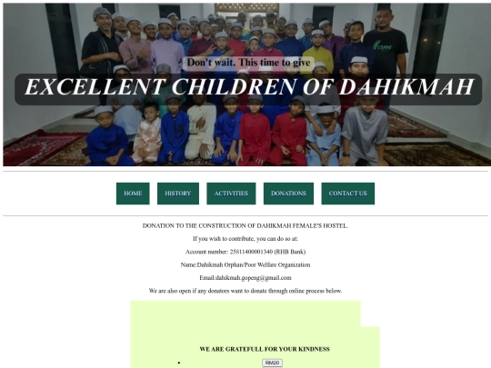 donations screenshot