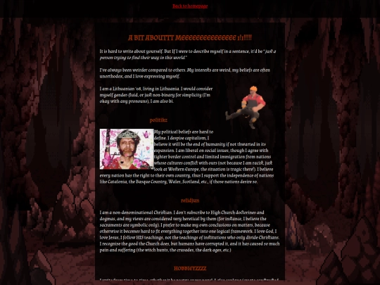 about-me screenshot
