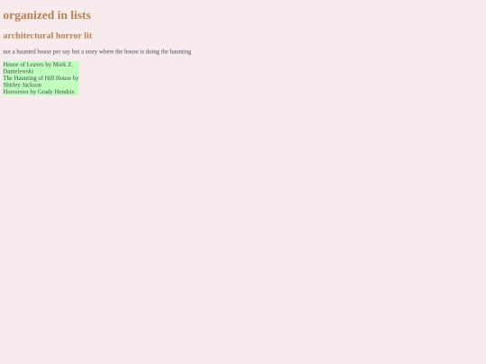 lists screenshot