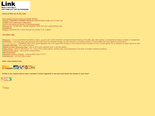 links screenshot