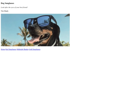 Shadyshop/pages/dogsunglasses screenshot