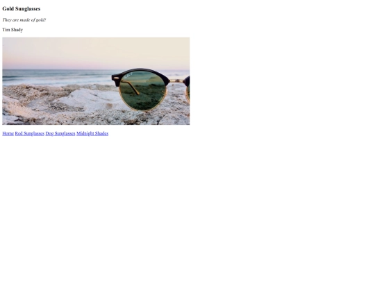 Shadyshop/pages/goldsunglasses screenshot