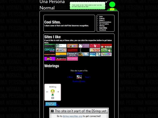 links screenshot