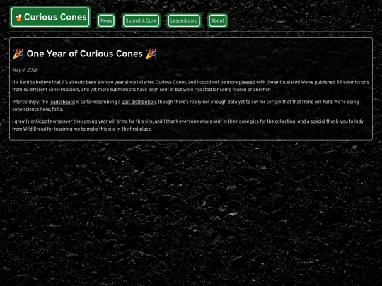 news/2026-05-08-one-year-of-curious-cones screenshot