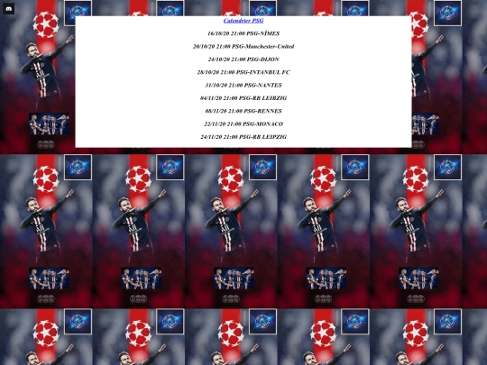 calendrierpsg screenshot