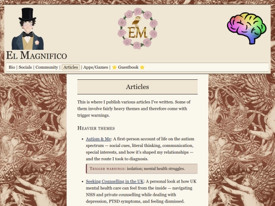 articles screenshot