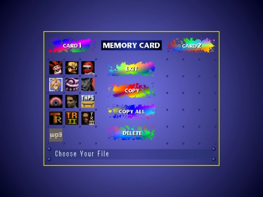 memorycard screenshot