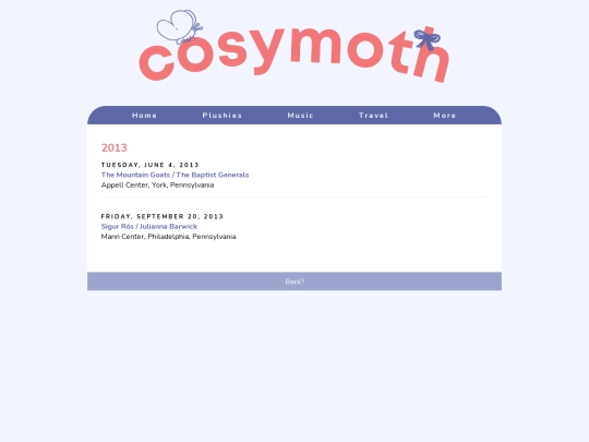 music/concerts/2013 screenshot